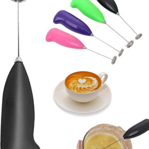 Cell Operated Coffee Beater Milk Drink Egg Whisk Mixer Foamer Mini Handle Stirrer Practical Cooking Tool Kitchen Gadget (Random Color)