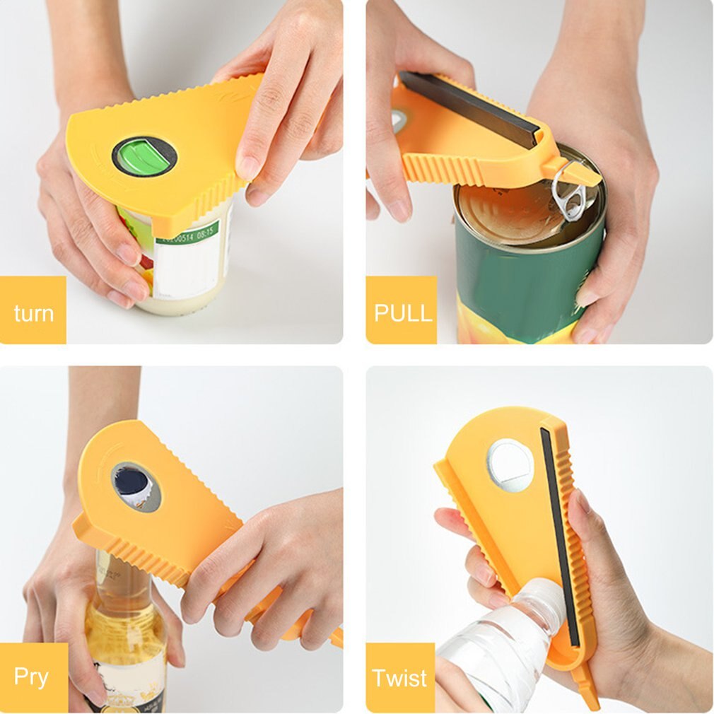 Multifunction Manual Can & Bottle Opener – Non-Slip Lid & Jar Opening Tool - Image 4
