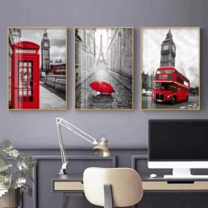 Decoration home decoration item 3 pcs iSLAMIC fRAME board wall decor photo on wall PHOTO TILE canvas art decor for home easy set up with both side tape