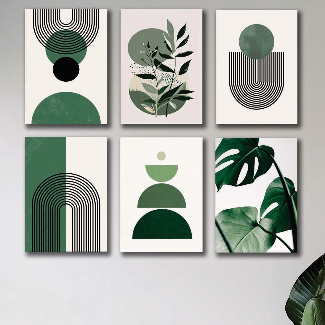 Set of 6 Premium Wall Art Photo Tiles – Modern Home Decor Sets 8x11