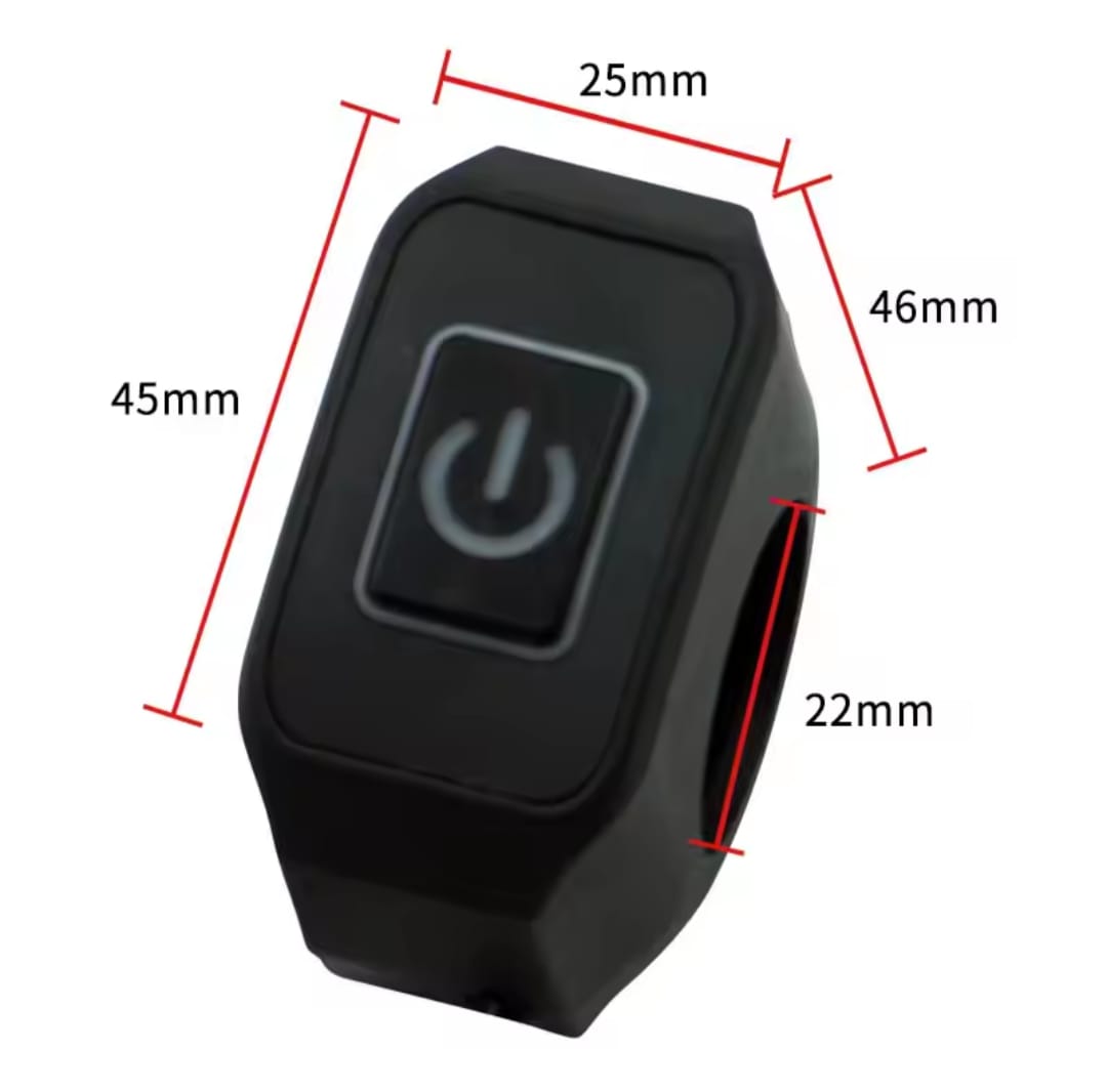 Motorcycle On Off LED Switch Push Button Handlebar Mount | Random Color - Image 4
