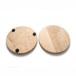 White & Brown Wooden Patra Board – Roti, Chapati & Paratha Making Base