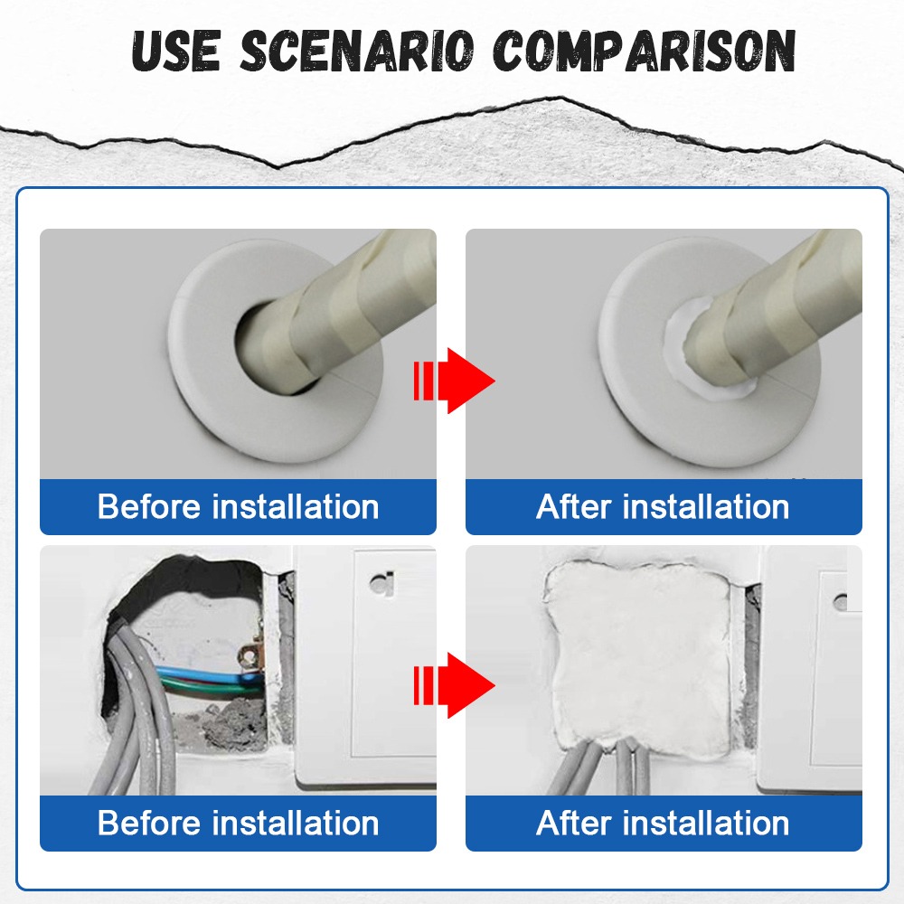 Environmental Wall Hole Sealing Glue – Waterproof Mending Plasticine for AC Holes, Wall Gaps & Pipe Sealing - Image 4