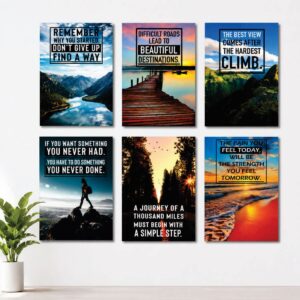 Set of 6 Premium Wall Art Photo Tiles – Modern Home Decor Sets 8x11