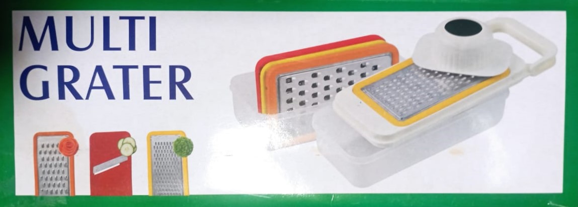5-in-1 Multi Grater & Mandoline Slicer with Storage Box – Stainless Steel Blades Vegetable & Fruit Cutter - Image 5