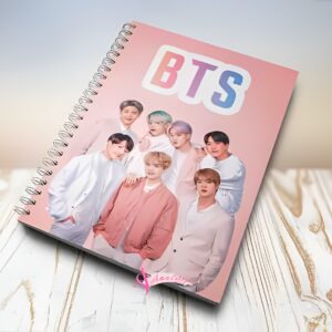BTS Spiral Notebook A4 Size (11 x 8 Inches) – 70 to 100 Pages, Front & Back Laminated Cover, Premium Writing Notebook for School, College & Office