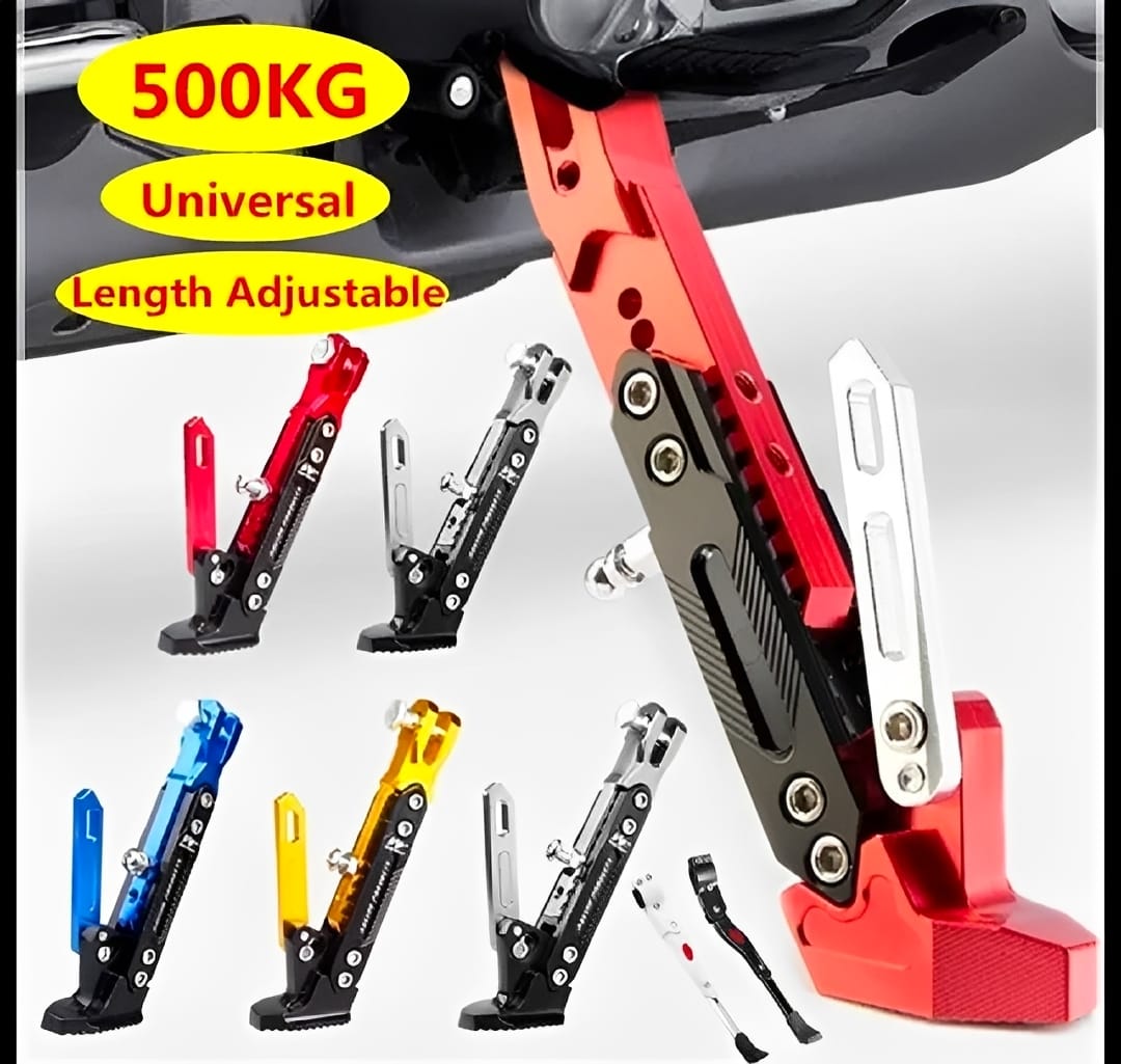 Universal Adjustable Aluminum Motorcycle Kickstand – CNC Side Stand