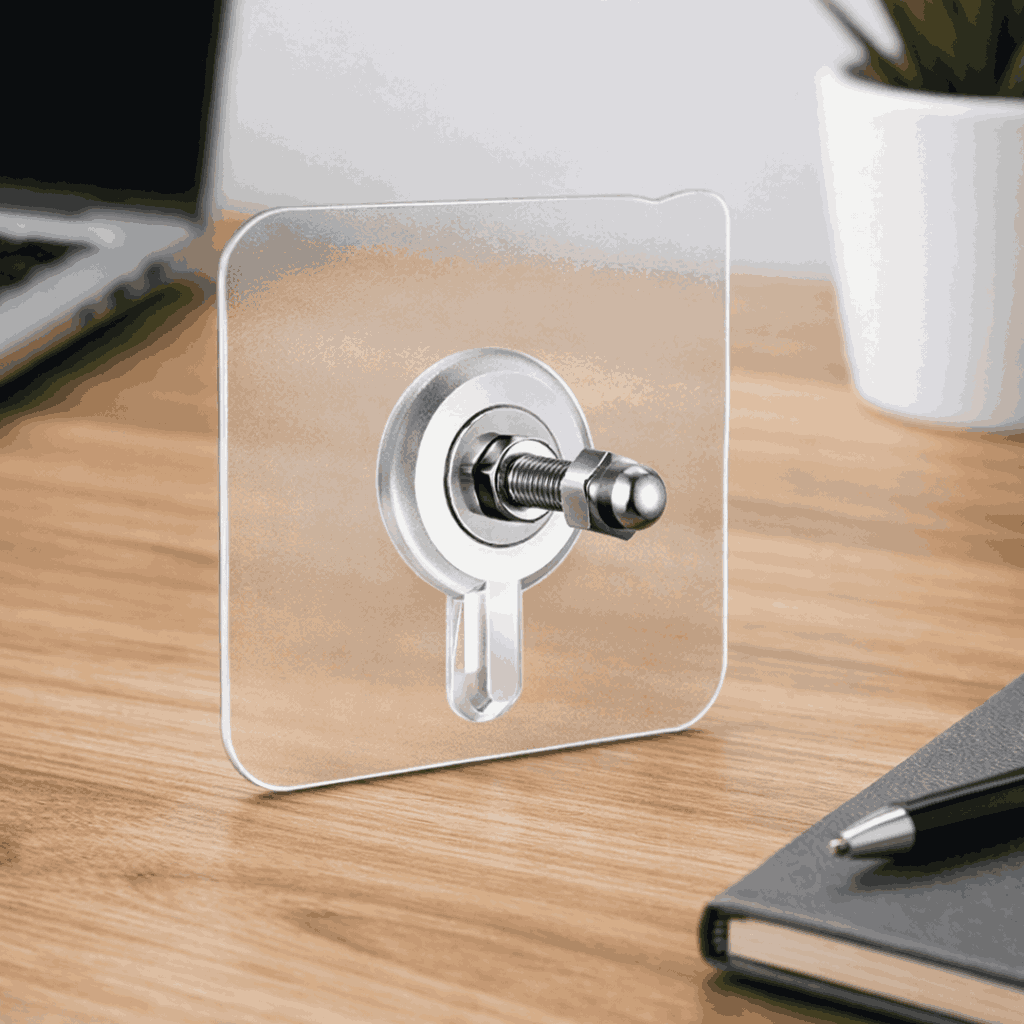 Pack of 10 Heavy-Duty Self-Adhesive Transparent Wall Hooks – Waterproof No-Drilling Screw & Nail Traceless Wall Organizers - Image 3
