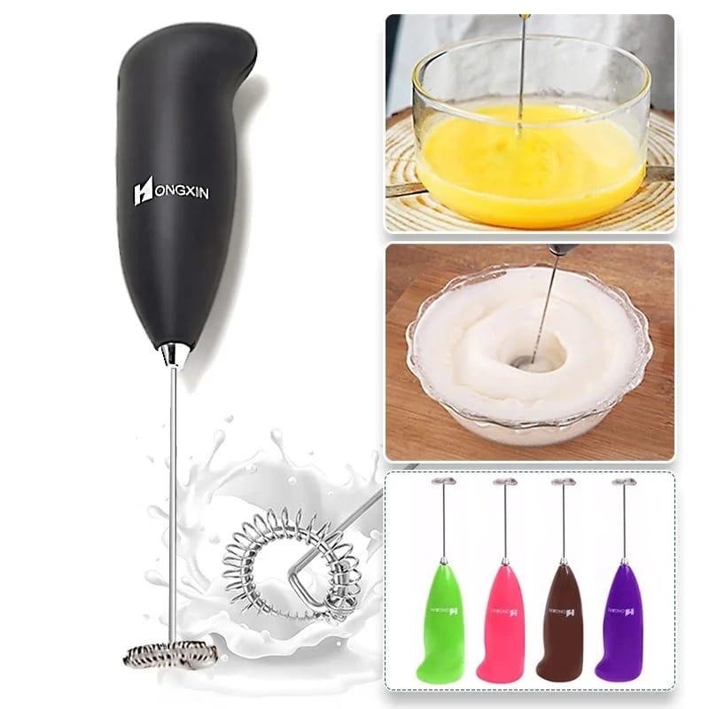 Cell Operated Coffee Beater Milk Drink Egg Whisk Mixer Foamer Mini Handle Stirrer Practical Cooking Tool Kitchen Gadget (Random Color) - Image 5