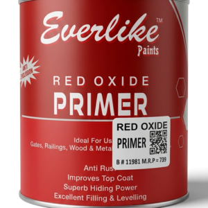 Everlike Red Oxide Primer 0.91 Liter – Anti Rust Metal & Wood Primer for Strong Base Coating