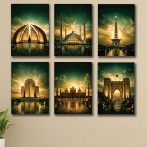 Set of 6 Premium Wall Art Photo Tiles – Modern Home Decor Sets 8x11