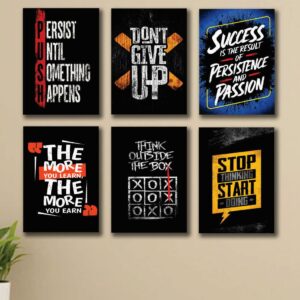 Set of 6 Premium Wall Art Photo Tiles – Modern Home Decor Sets 8x11