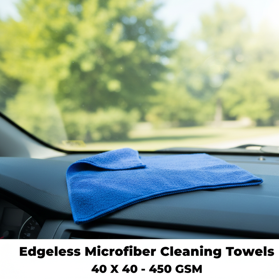 Edgeless Microfiber Cleaning Towels | 40×40 cm | 450 GSM | Ultra Soft & Durable ( Random Colour) - Image 2