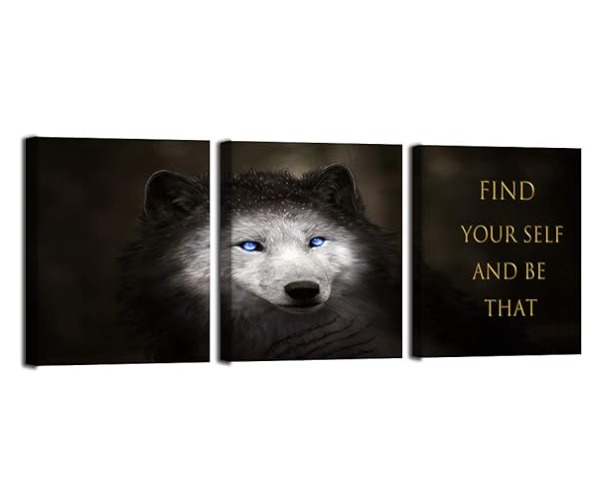 set of 3 Motivational sticky canvas frames for wall decore / sticky phototiles for office and home workplace