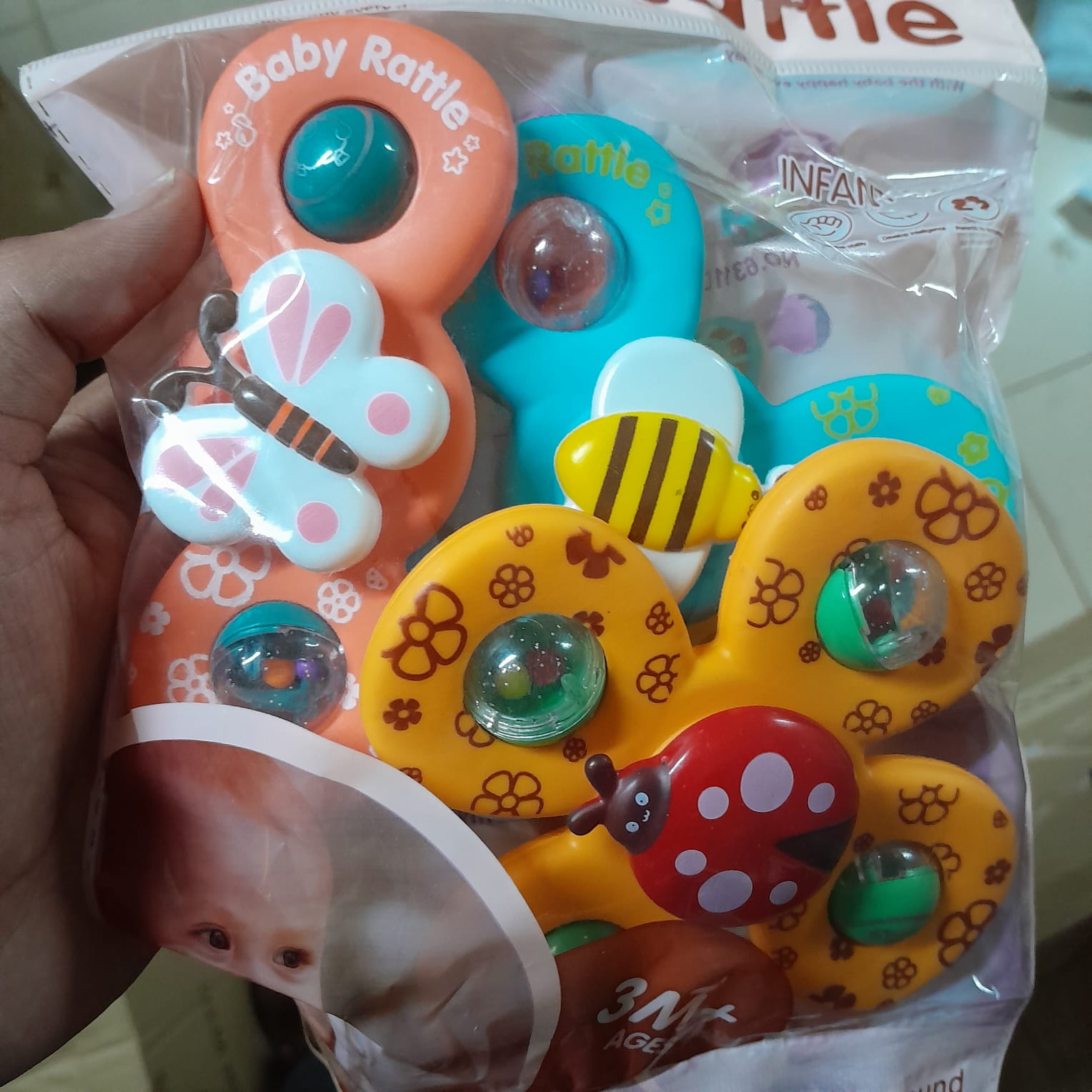 3PCS Rattle Suction Baby Toys Set Fun Sensory Teether Toys For Infants And Toddlers - Image 3