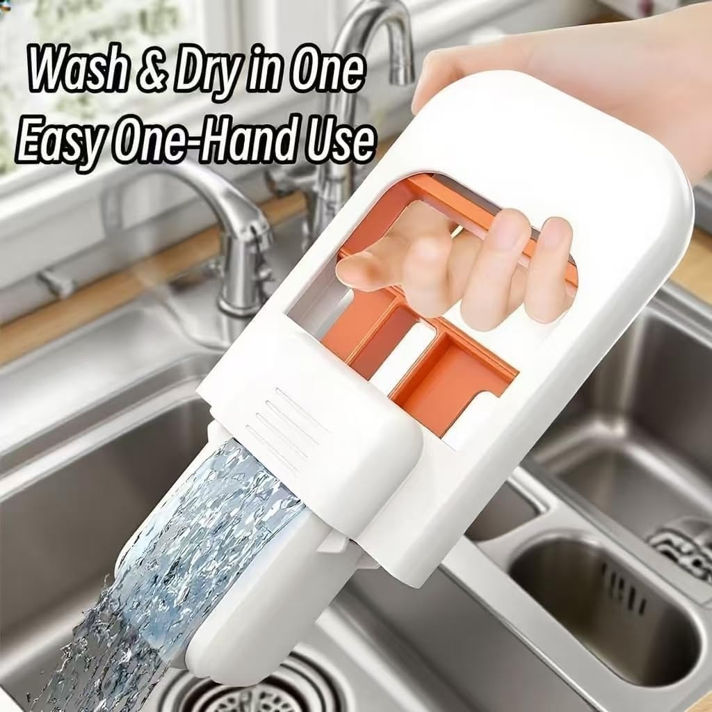 Foldable Mini Mop | Portable Desktop Wet & Dry Cleaning Mop | Self‑Squeezing - Image 4