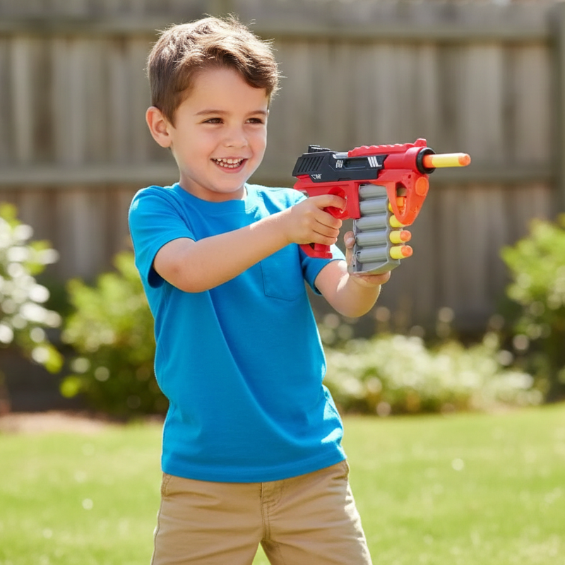 Nerf Gun 288-03 Soft Bullets Dart Blaster – Original Imported Multicolor Toy Gun for Kids (Random Color) - Image 4