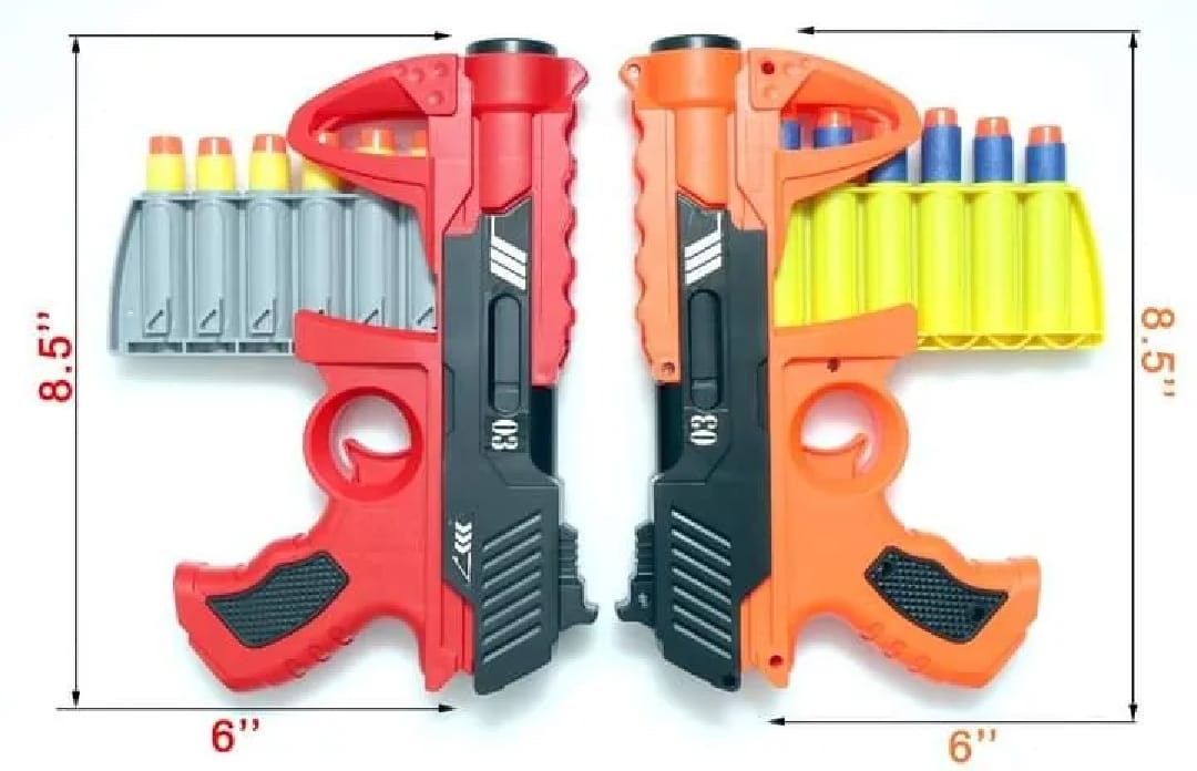 Nerf Gun 288-03 Soft Bullets Dart Blaster – Original Imported Multicolor Toy Gun for Kids (Random Color) - Image 2