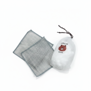 Combo Deal – 2 Pcs Metal Wire Cleaning Cloths with 1 Bear Design Food Cover Packet – Kitchen Cleaning & Food Protection Set
