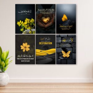 Set of 6 Premium Wall Art Photo Tiles – Modern Home Decor Sets 8X11
