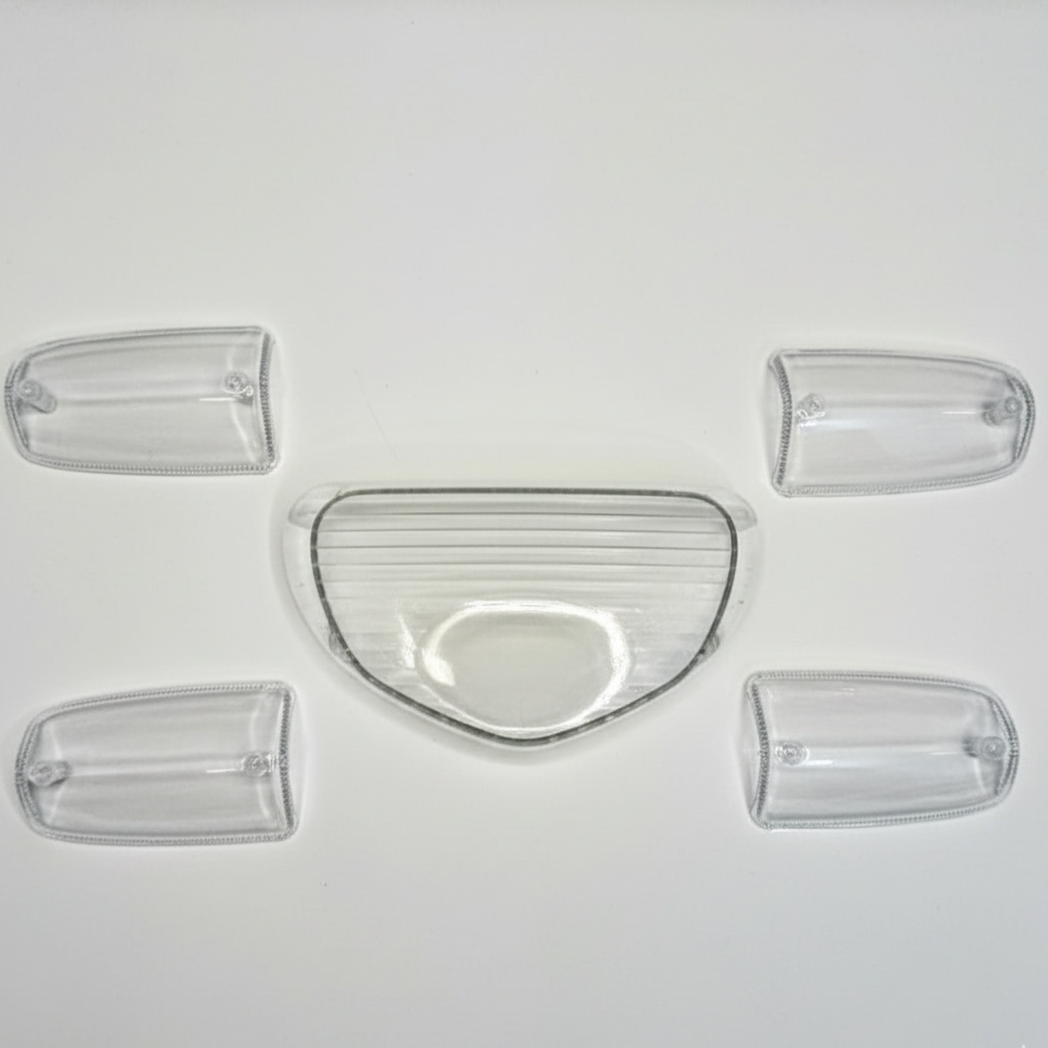 Indicator Cover & Backlight Cover for 70cc Bikes – Crystal White & Smog - Image 3