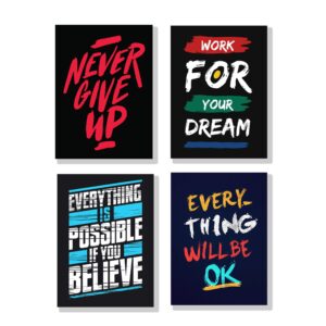 Set of 4 Premium Wall Art Photo Tiles – Modern Home Decor Sets 8x11