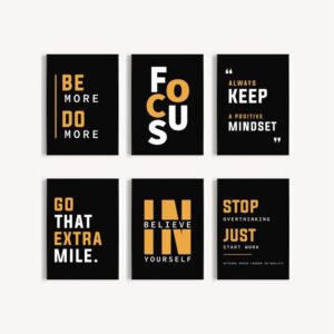 6 Pcs Wall Decor Cardboard Photo Tiles Set – Frameless DIY Wall Art with Double Tape