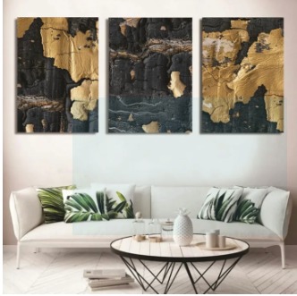 Set of 3 Wall Art Wooden Phototile Frames for Wall Decor