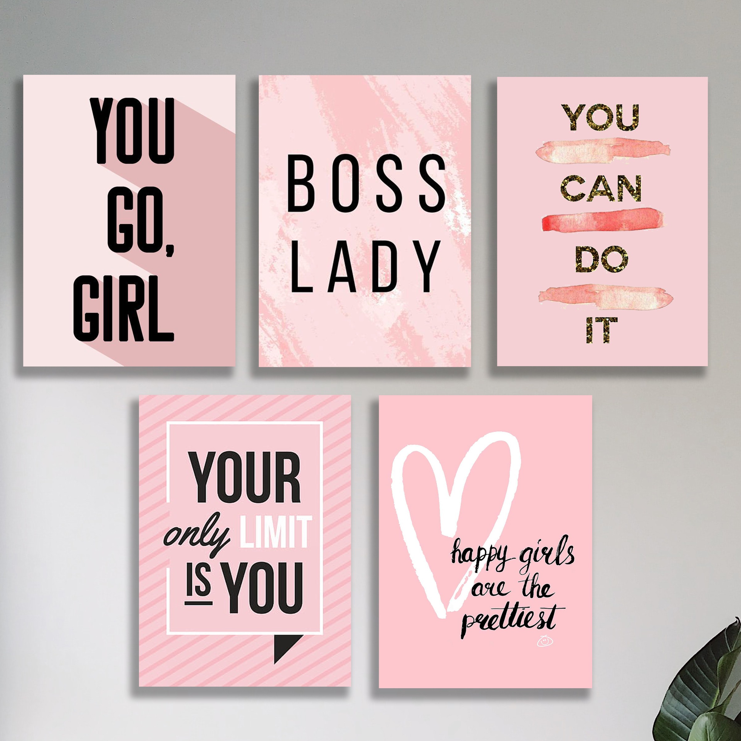 Set of 5 Premium Wall Art Photo Tiles – Modern Home Decor Sets 8x11