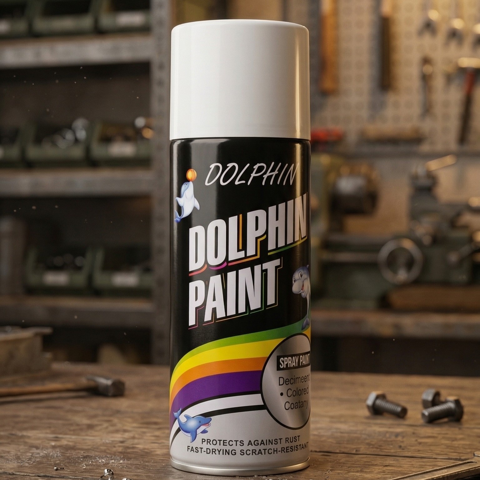 Dolphin Multi-Purpose Spray Paint – Fast-Drying, Anti-Rust & Scratch Resistant – High-Gloss Finish for Metal, Wood, Plastic & Automotive – 300ml - Image 3