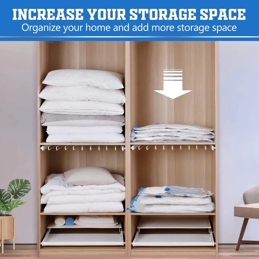 Vacuum Storage Bags Set Of 5 With Hand Pump Space Saver Compression Bags For Clothes Bedding And Travel - Image 5
