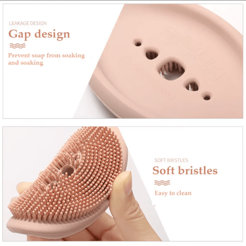 2 in 1 Silicone Soap Holder Double Sided Flexible Multifunctional Bathroom Kitchen Soap | Random Color - Image 4