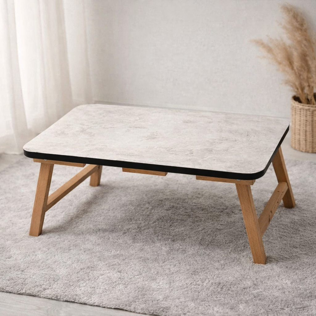 Multi-Purpose Wooden Folding Table – Portable Lap Desk for Study, Reading, and Laptop Use - Image 3