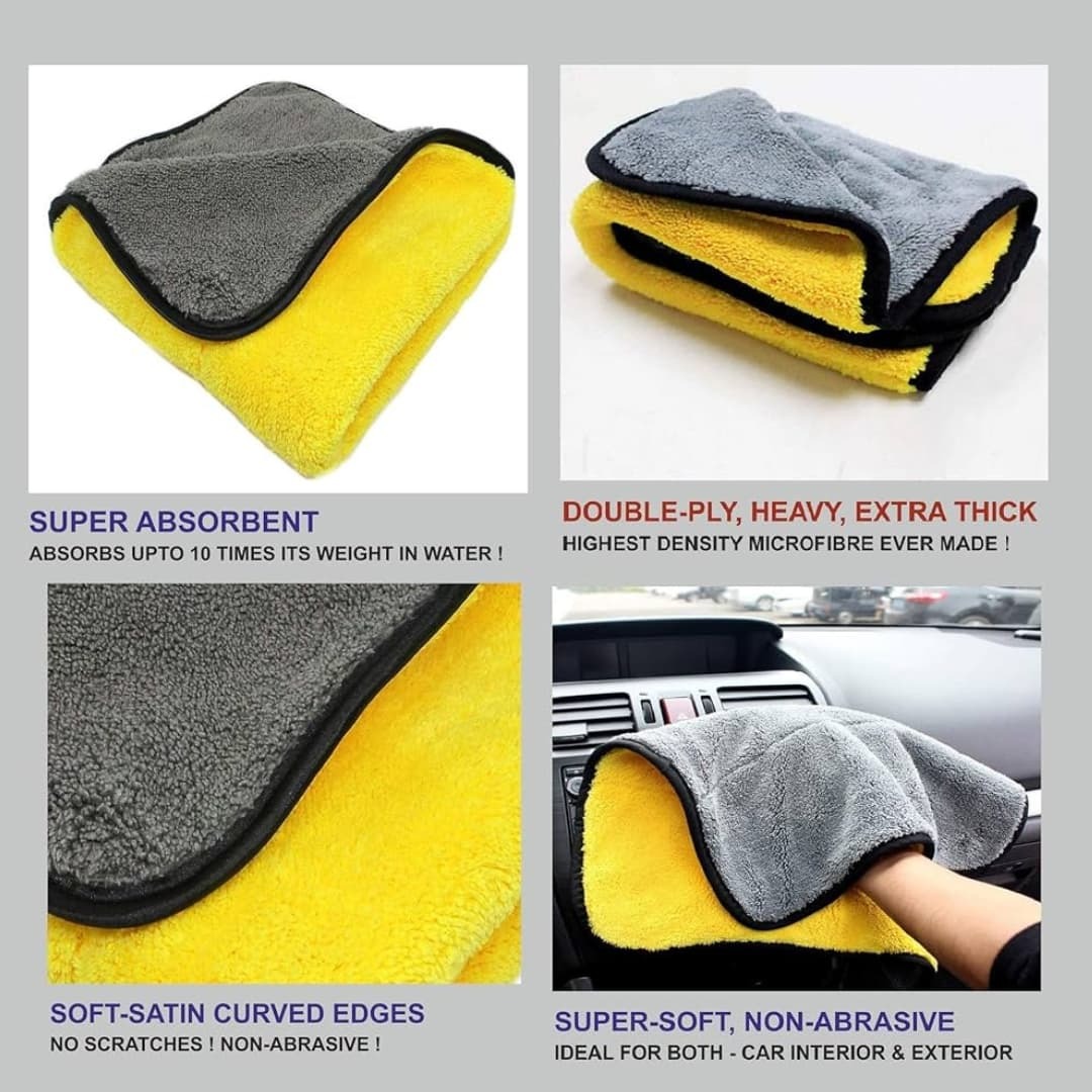 Microfiber Cloth 40×40 cm | Double-Sided | Soft, Lint-Free & High Absorbency
