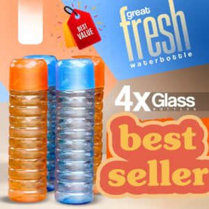 PACK OF 4 WATER BOTTLE FOR OFFICE , KITCHEN, GYM
