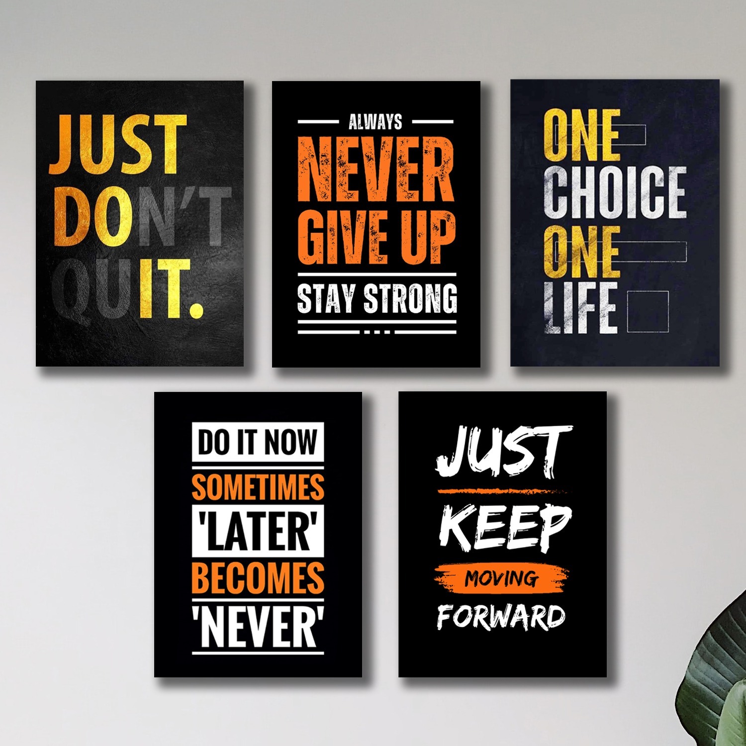 Set of 5 Premium Wall Art Photo Tiles – Modern Home Decor Sets 8x11