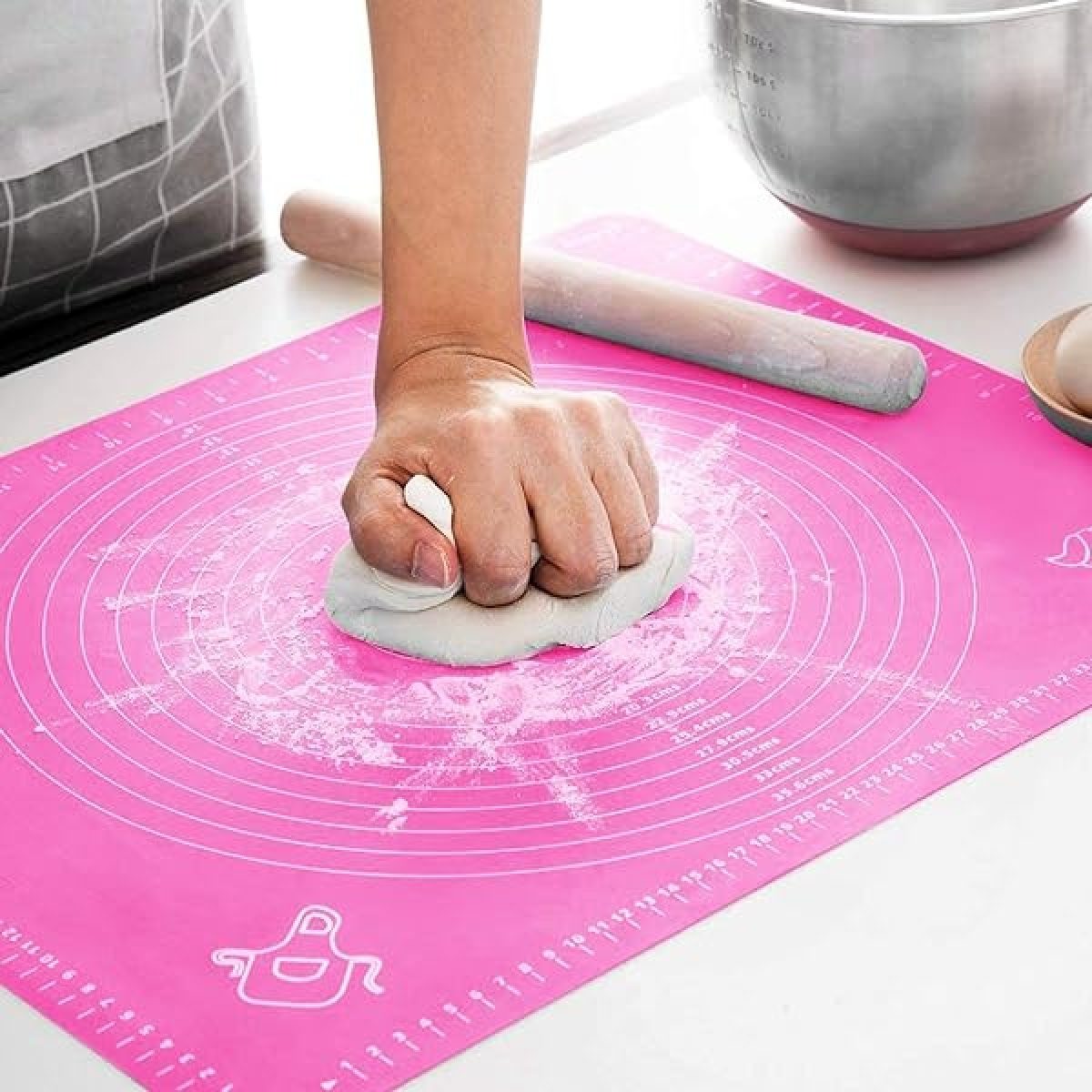 Silicone Baking Roti Mat | Heat Resistant | Non‑Stick Dough Pad with Measurements | Random Color - Image 2