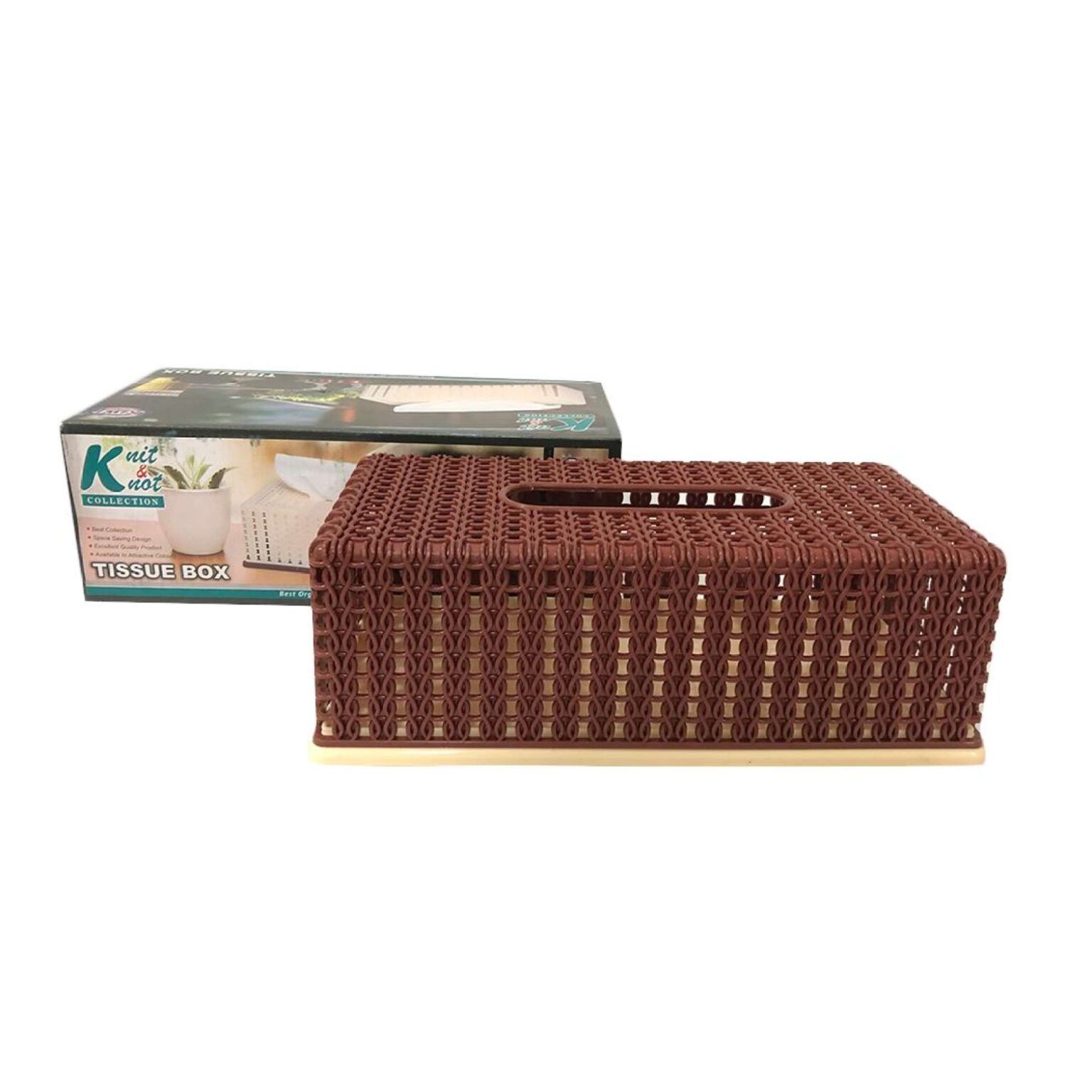 Rectangular Tissue Box Cover – Collapsible PP Tissue Roll Holder with Easy Top Access - Image 5