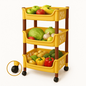 vegetable Storage Cart with Wheels - Perfect for Organizing Fresh Produce
