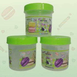 Food Grade Plastic Masala Jars, Pack of 3 - 300ml