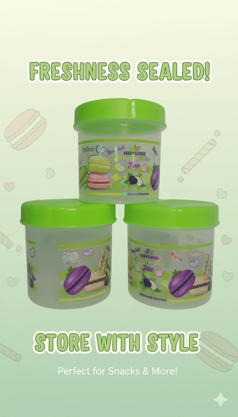 Food Grade Plastic Masala Jars, Pack of 3 - 300ml