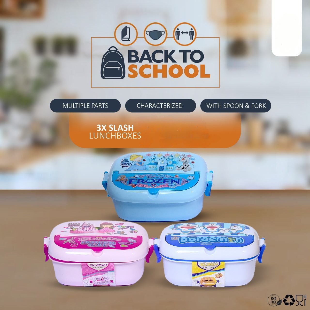 Double Partition Lunch Box - BPA-Free & Leak-Proof - Image 3