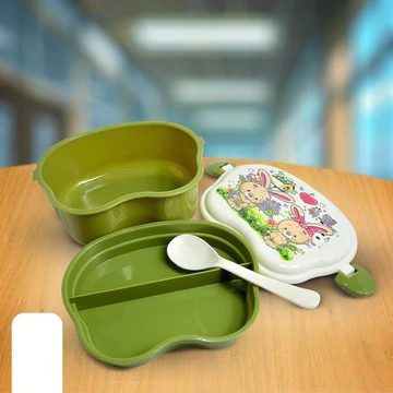Double Partition Lunch Box - Keep Food Organized & Fresh | BPA-Free & Leak-Proof" - Image 5