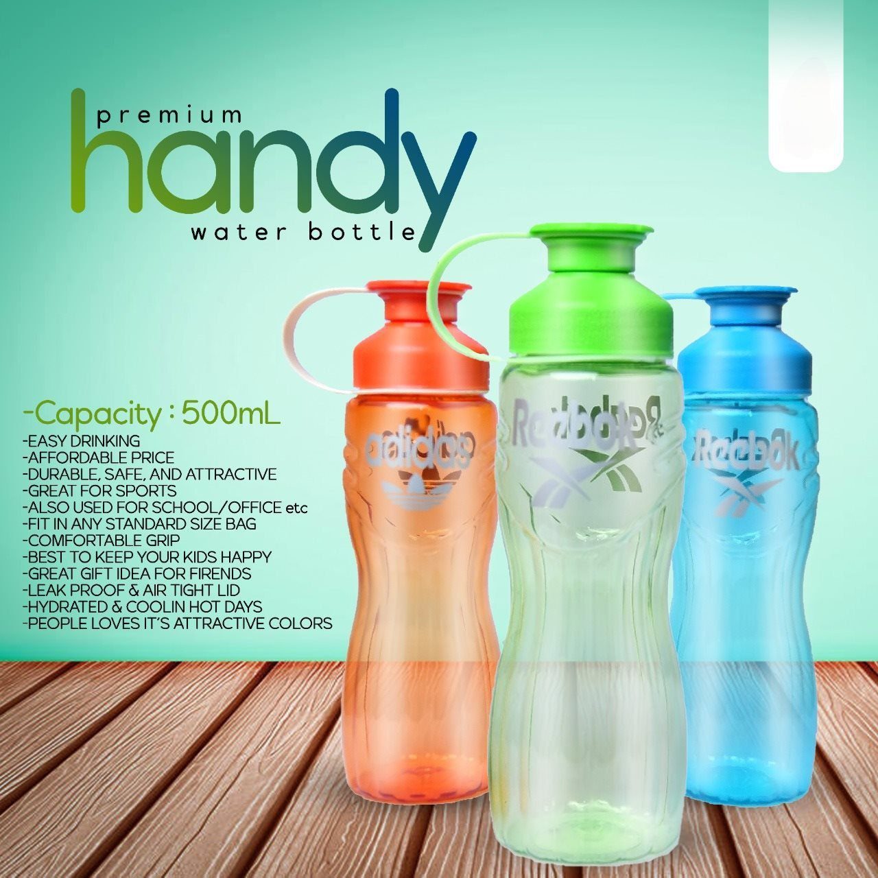600ml Sports Water Bottle - Hydrate in Motion - Image 3