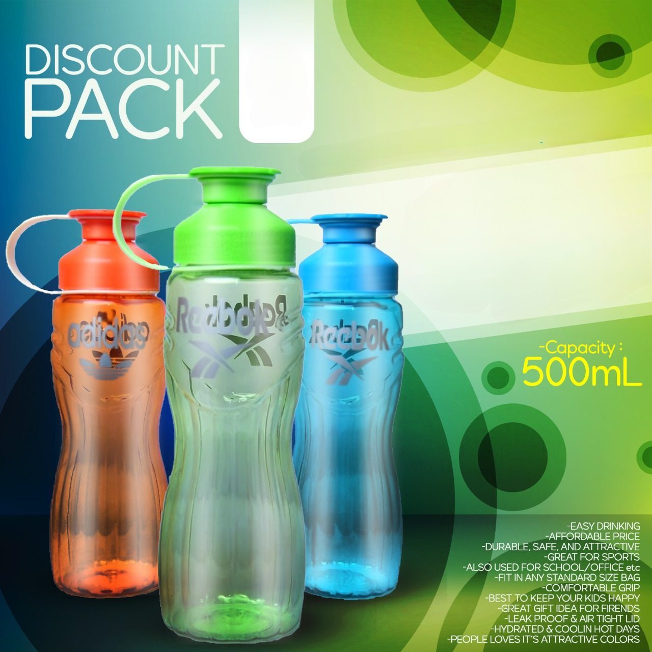 600ml Sports Water Bottle - Hydrate in Motion - Image 4