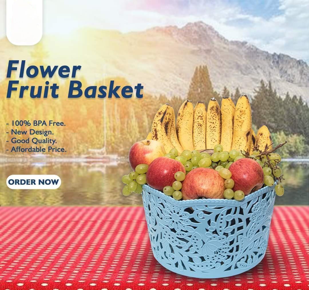 FRUITS BASKET IN MULTICOLORS WITH FREE 750ML FRIDGE WATER BOTTLE
