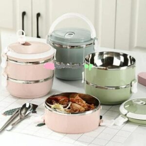 Double Layer Lunch Box - Steel & Leak-Proof