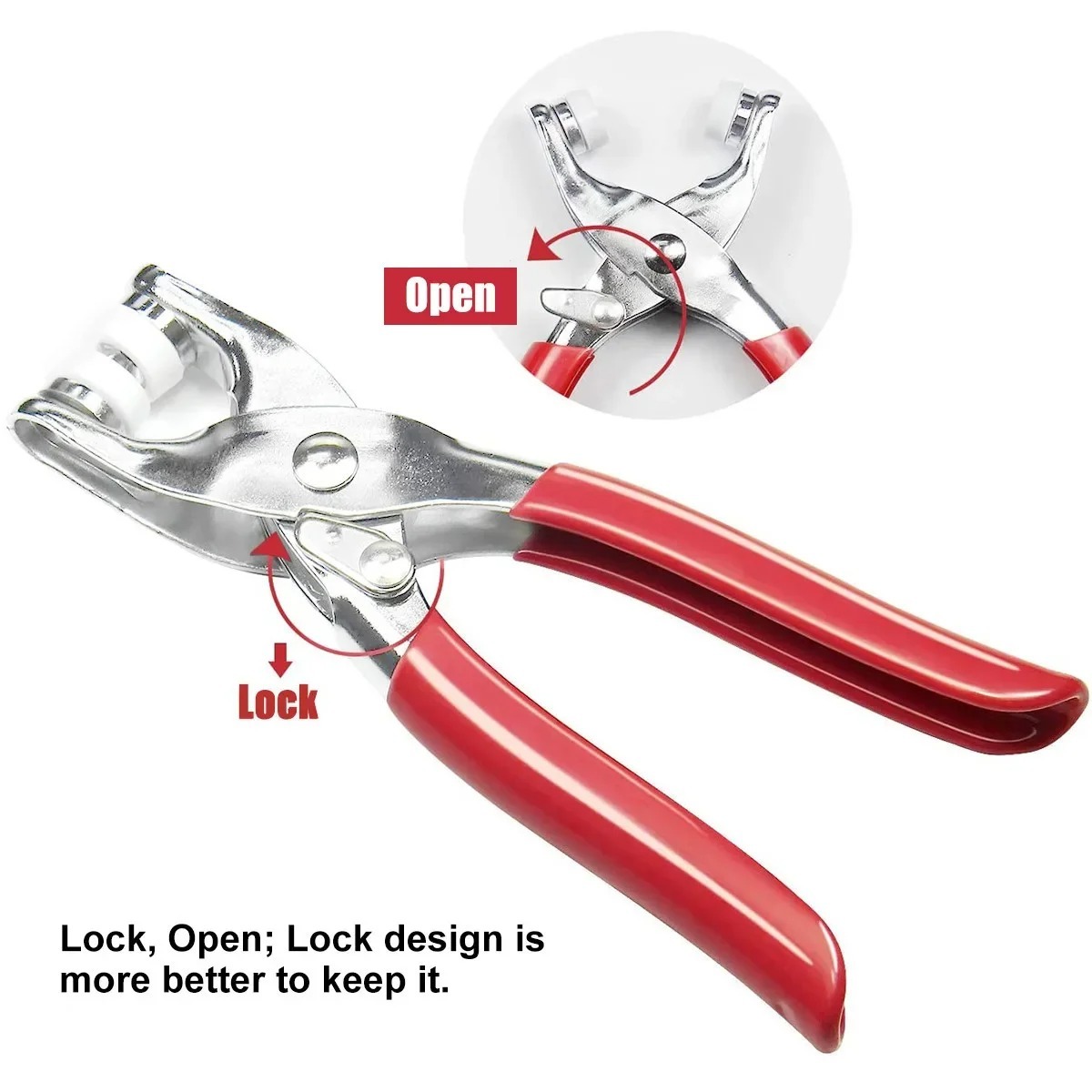 Plier Tool with 50 Sets Metal Snap Buttons – Thickened Snap Fastener Kit for DIY Crafting, Sewing, Leather, Bags, Clothes & Accessories, Durable & Easy to Use Installation - Image 2