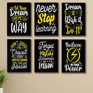 Set of 6 Premium Wall Art Photo Tiles – Modern Home Decor Sets 8x11