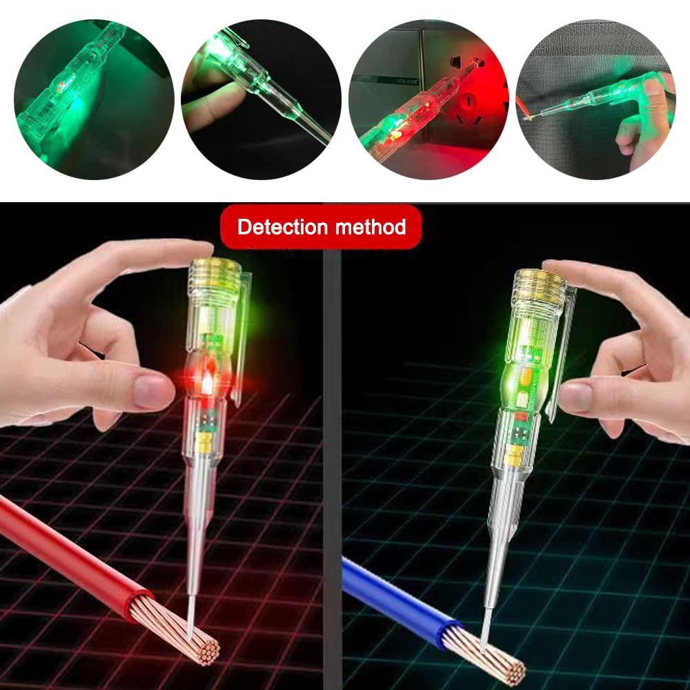Voltage Tester Pen | Electrical Test Pencil | Detector Pen with LED Red & Green Lights - Image 5